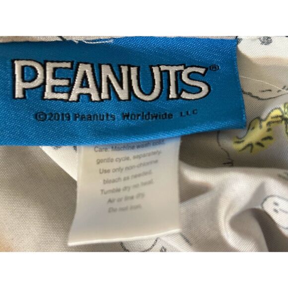 Peanuts Snoopy Full Size Sheet Set Snowman Print Winter Holiday One Pillowcase - Picture 2 of 7